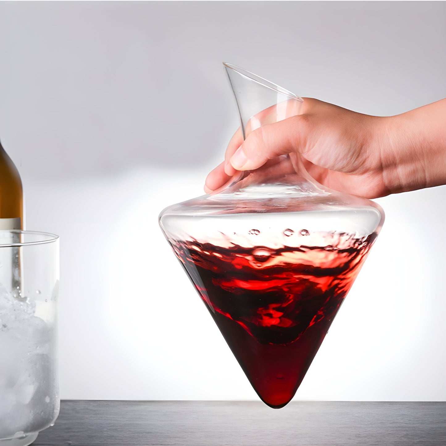 Ice Bucket Decanter Set Glass Oblique Mouth GuerraHome