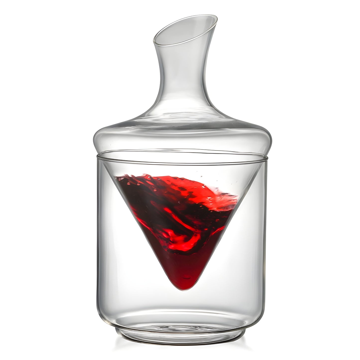 Ice Bucket Decanter Set Glass Oblique Mouth GuerraHome