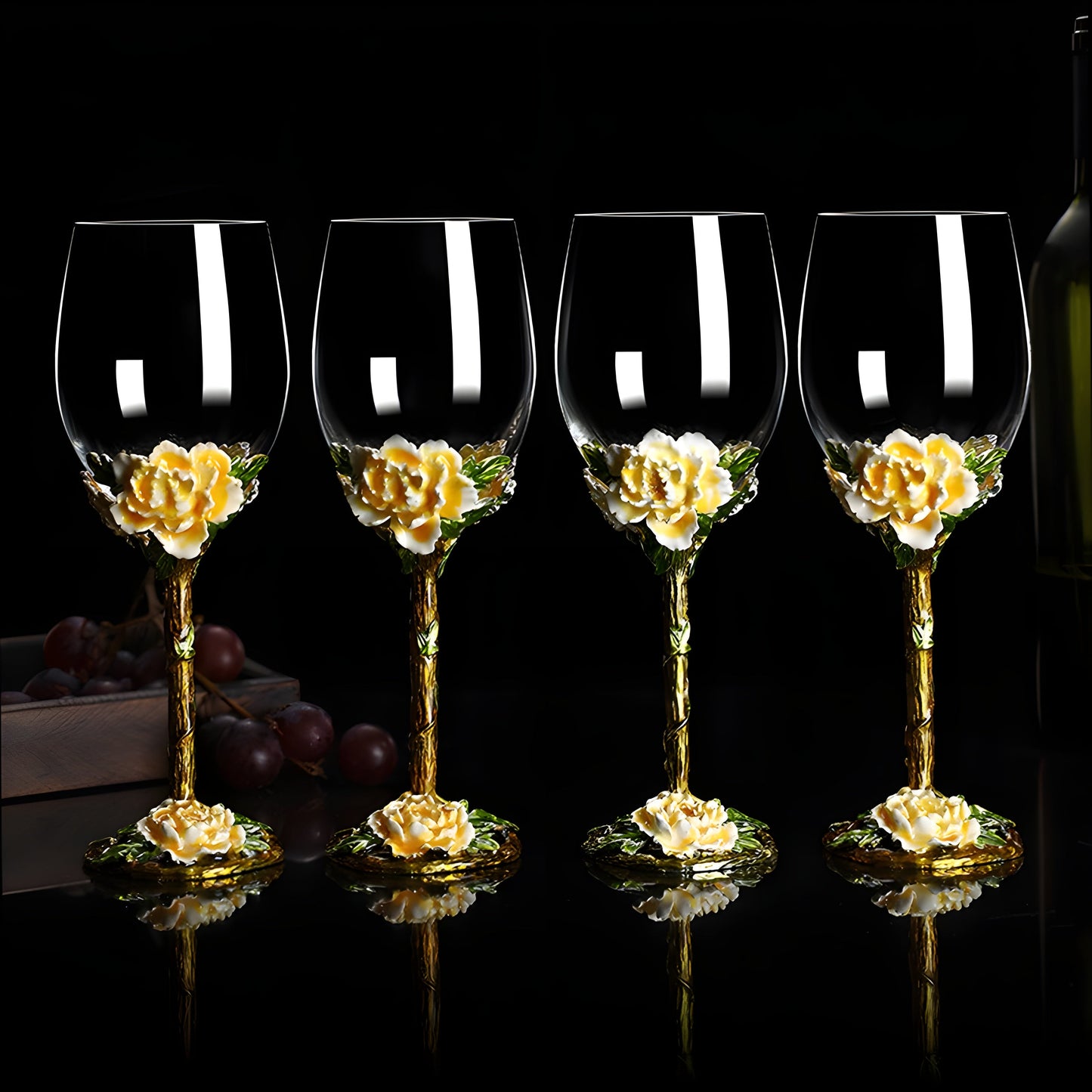 Coppia Di Calici "Golden Flower" GuerraHome