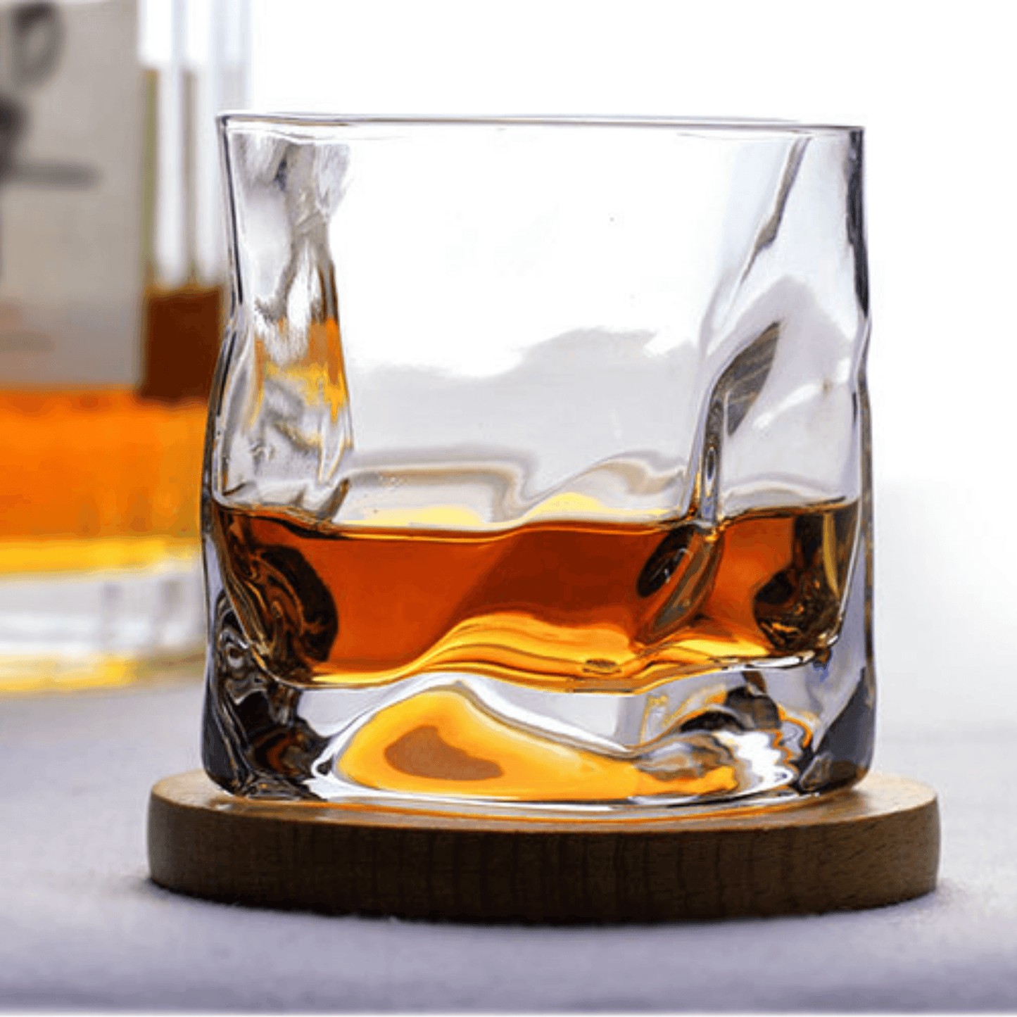 Bicchiere da Whisky Edo Kiriko – Corpo Increspato - Scatola In Legno GuerraHome