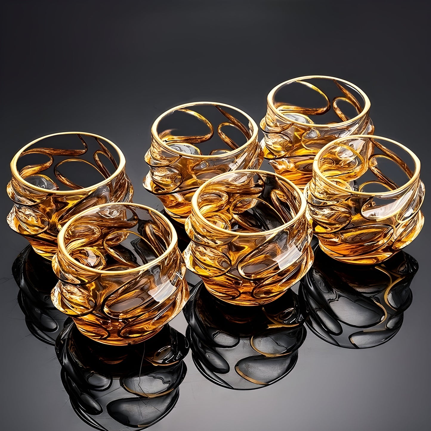Set di Bicchieri 'Keyhuan' con Decanter – Portabicchieri e Design Lussuoso GuerraHome