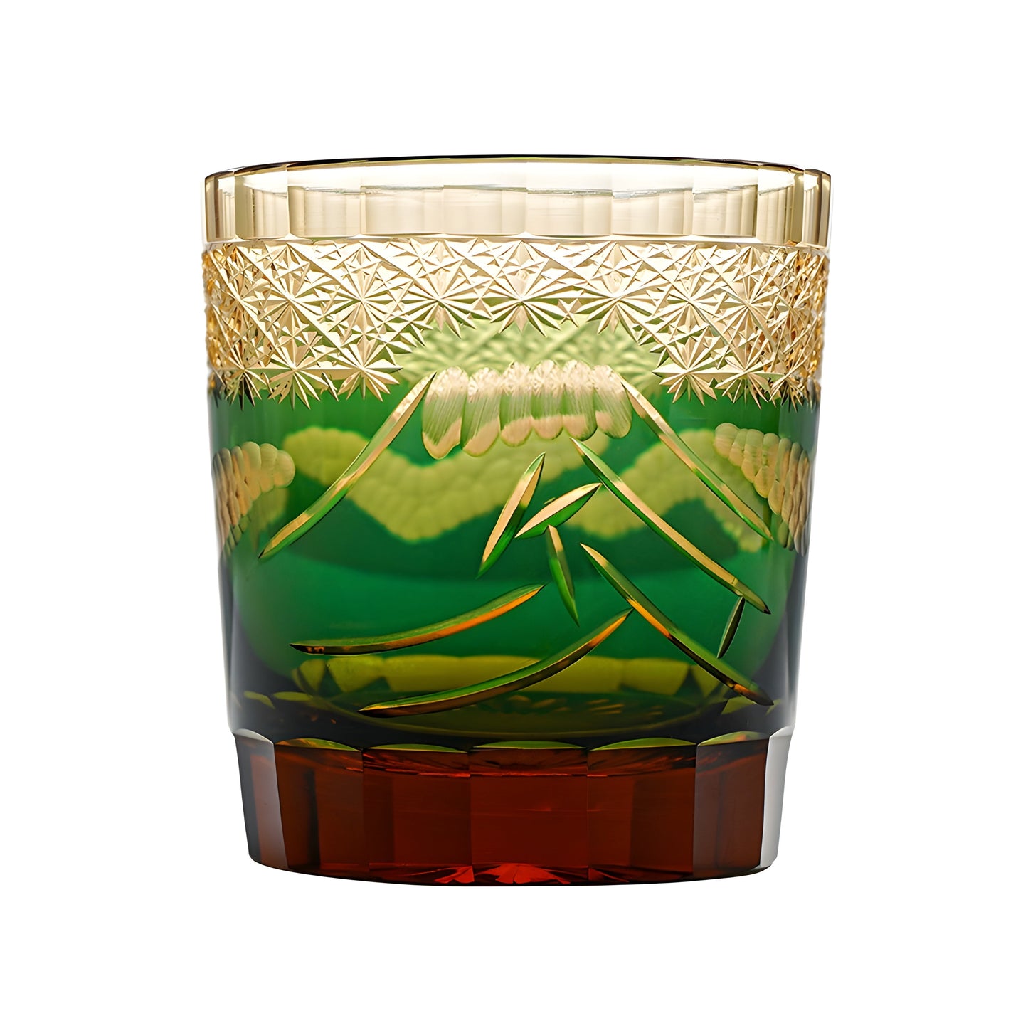 Bicchiere Edo Kiriko – ‘Monte Fuji’ – Scatola in legno GuerraHome