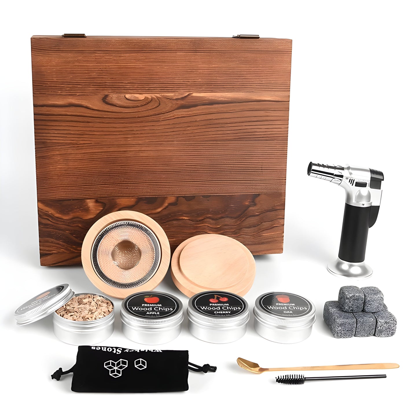Kit Affumicatore per Cocktail - Con Scatola in Legno Regalo GuerraHome
