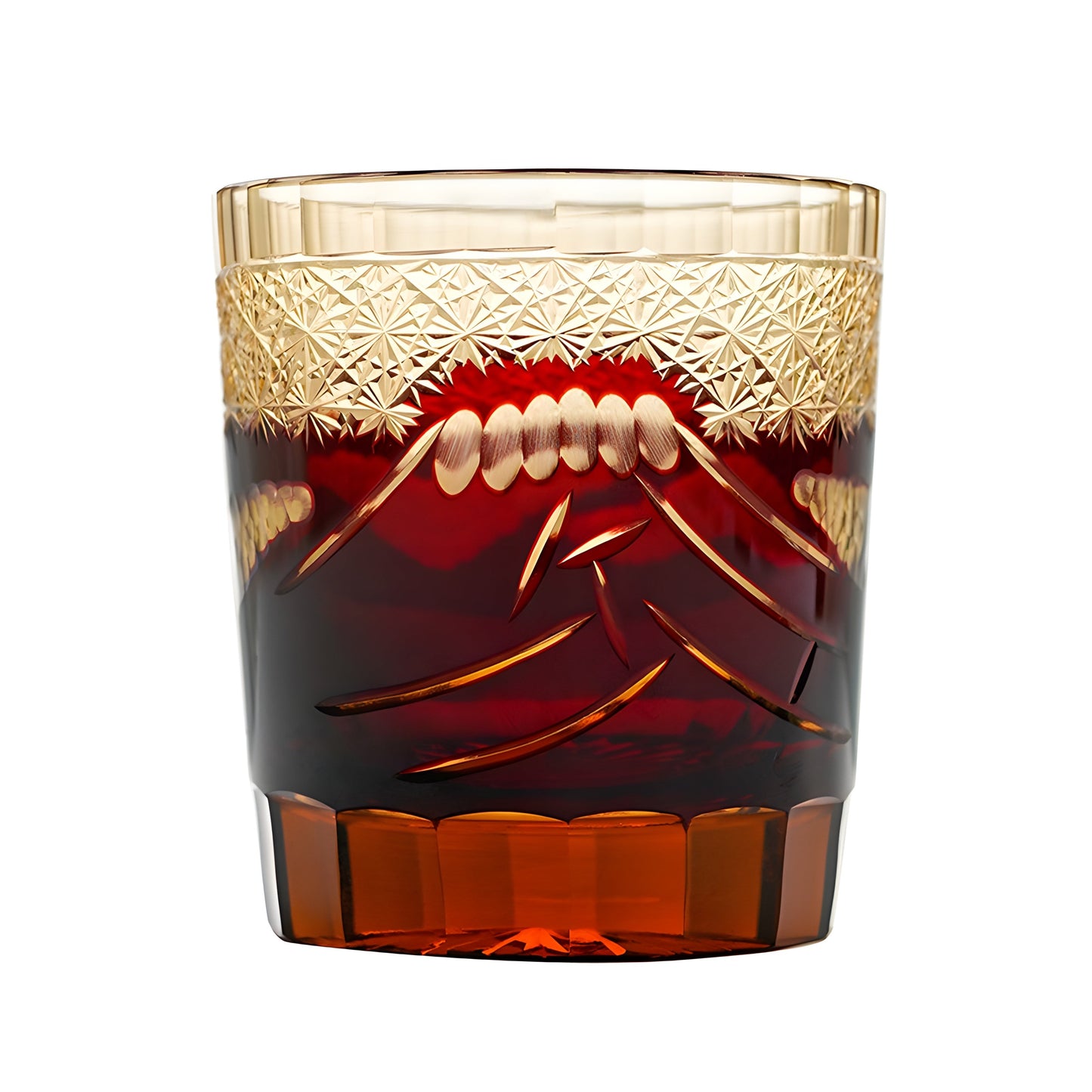 Bicchiere Edo Kiriko – ‘Monte Fuji’ – Scatola in legno GuerraHome