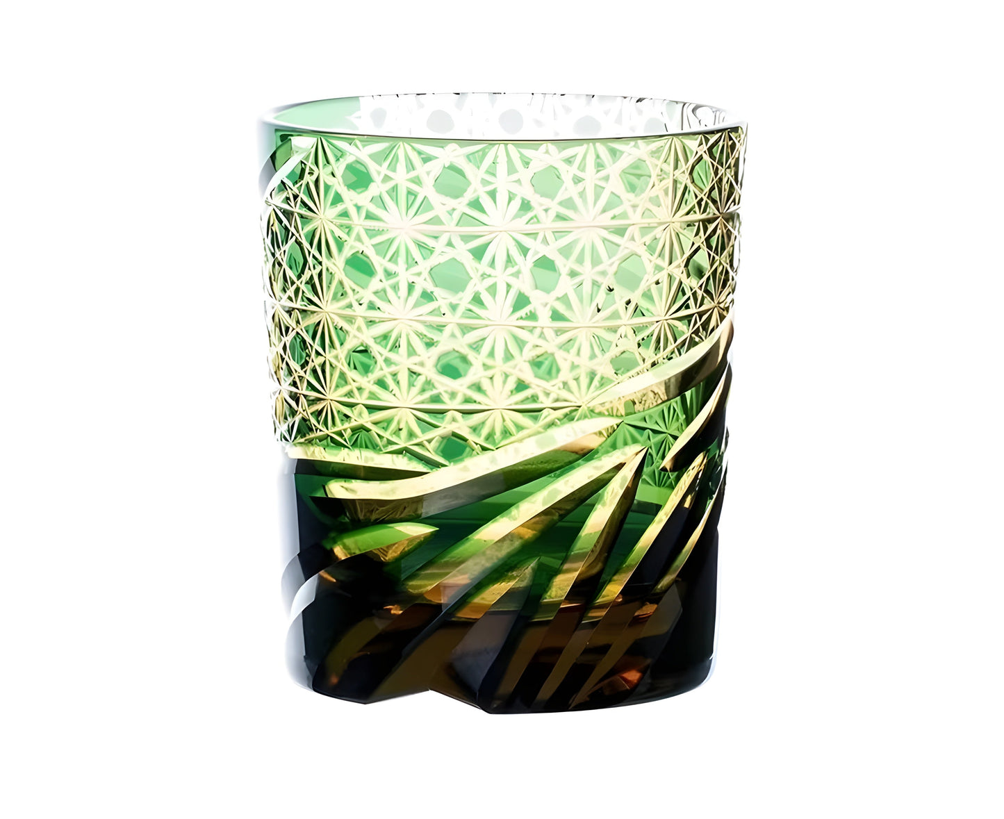 Bicchiere Edo Kiriko- 'Occhio del Drago' – Scatola in Legno GuerraHome