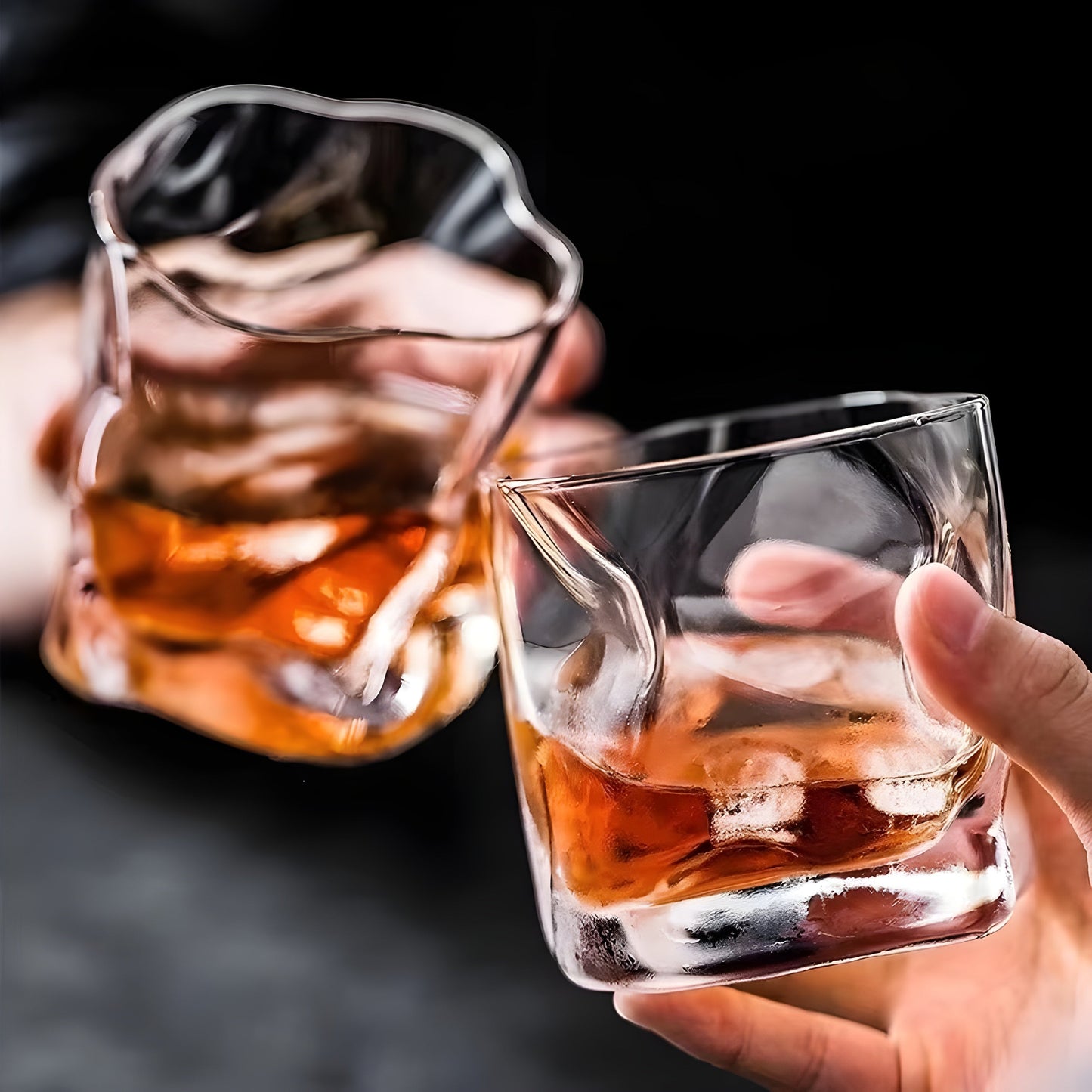 Irregular Art Design Wine Bottle Whisky Decanter Brandy Liquor XO Dispenser Light Luxury Crystal Glass Whiskey Divider Cup Set GuerraHome