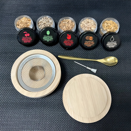 Kit Affumicatore per Cocktail - 6 Aromi in Legno Naturale GuerraHome