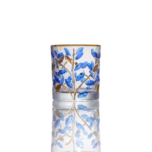 Design By Zecchin Murano Italy Art Multi-Color Glass Liquor Tumbler Colorful Relief Hand Painted Leaf Whiskey Cup Wine Glasses GuerraHome