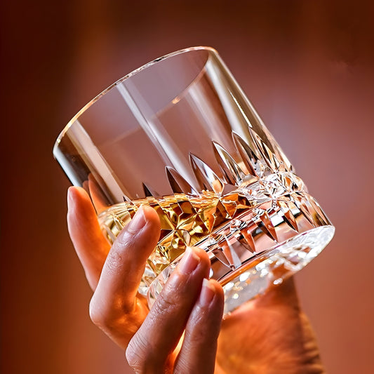 Diamond Cut Asterism Hand Carving Crystal Old Fashioned Glass Thick Heavy Classics Whiskey Rocks Wine Cup Beer Tumbler Lowball GuerraHome