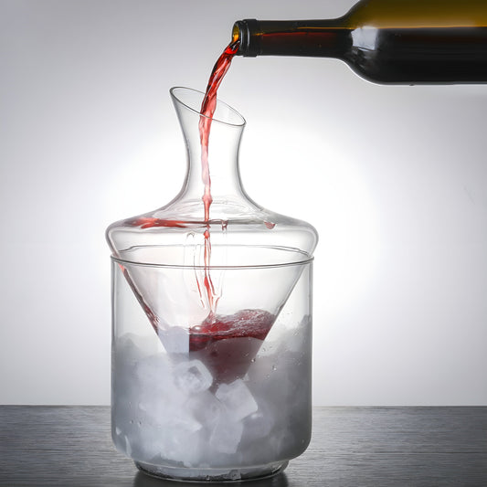 Ice Bucket Decanter Set Glass Oblique Mouth GuerraHome