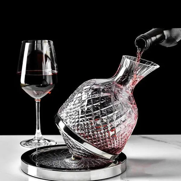 Decanter Vino "Crystal" rotante 360°