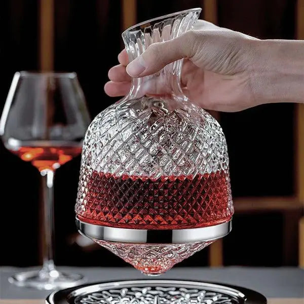 Decanter Vino "Crystal" rotante 360°