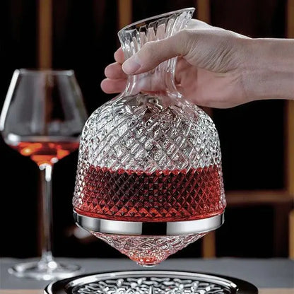 Decanter Vino "Crystal" rotante 360°