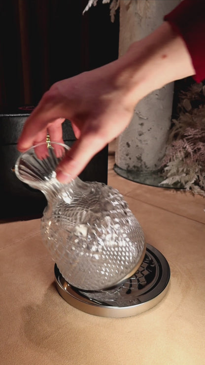 Decanter Vino "Crystal" rotante 360°